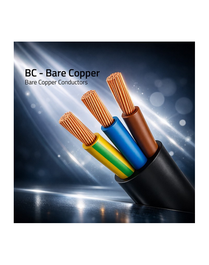 qoltec Kabel zasilający | wtyczka kątowa SCHUKO CEE 7/7 (E/F) |  IEC C133x0.5mm2 | czysta miedź Cu | 1.8m główny