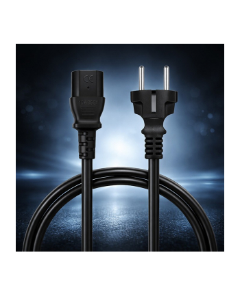 qoltec Kabel zasilający SCHUKO CEE 7/7 (E/F) | IEC C13 | 3x0.75mm2 | Czysta miedź Cu | 1.5m nr 2