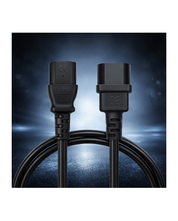 qoltec Kabel zasilający IEC C13 | C14 | 3x1.0mm2 | Czysta miedź Cu | 2m nr 2