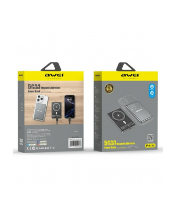 awei Powerbank PA-30 MagSafe 5000mAh indukcyjny szary