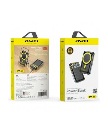 awei Powerbank PA-10 10000mAh MagSafe indukcyjny czarny