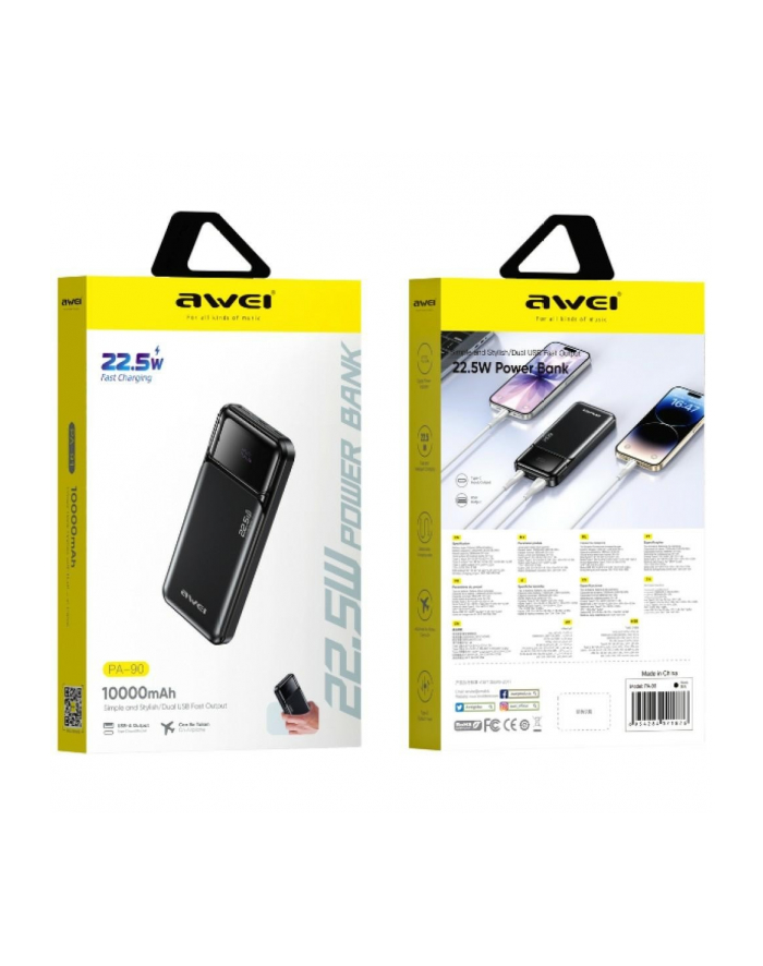 awei Powerbank PA-90 22,5W PD 10000mAh 2xUSB-C główny