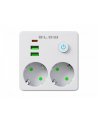 blow Rozgałęźnik R-20 PR 2-GNIAZDA + 2USB + USB-C biały - nr 2