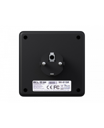blow Rozgałęźnik R-20 PR 2-GNIAZDA + 2USB + USB-C czarny
