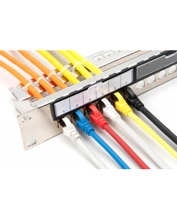 Digitus Modular Galvanized Patch Panel, shielded, 24-port blank, 1U, Rack Mount, transp. label field, Silver nr 1