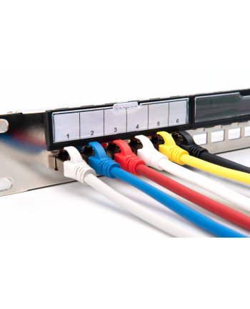 Digitus Modular Galvanized Patch Panel, shielded, 24-port blank, 1U, Rack Mount, transp. label field, Silver nr 2