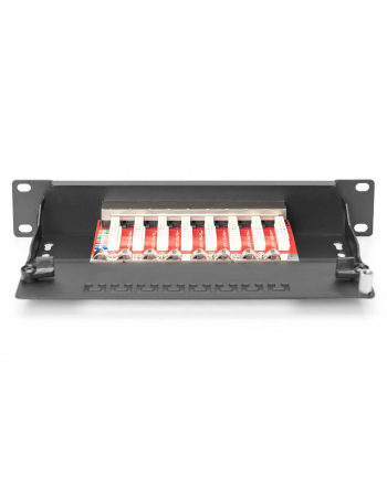 Digitus Panel krosowy Cat 6A ekranowany czarny 8 portów nr 1