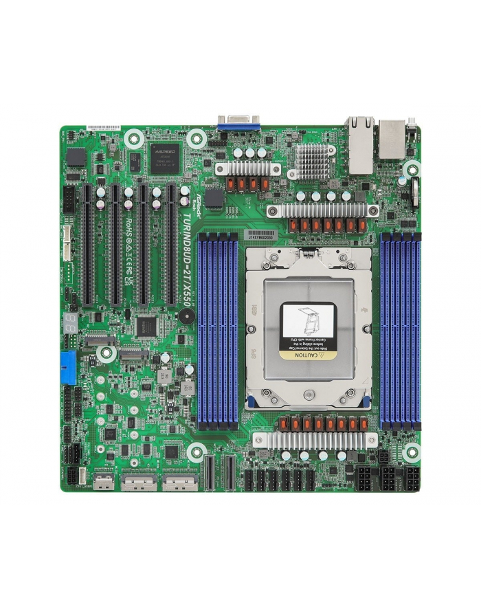 ASRock TURIND8UD-2T/X550, 1xSKT SP5, AMD EPYC 9005, SoC, SATA, NVMe, 2xM.2, 2x10GbE, IPMI główny