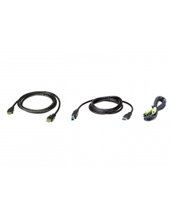 Aten 2L-7D02UHX3 2L-7D02UHX3 KVM cable Black (2L7D02UHX3)