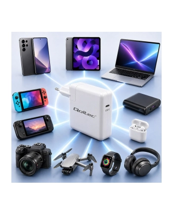 qoltec Ładowarka 96W | USB-C 3.0 | 5-20V | 3-4.8A