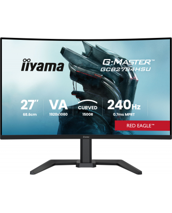 iiyama Monitor 27 '' GCB2784HSU-B1 FHD, 0.7ms, VA, 1500R, 240Hz, 2xHDMI, DP, 2xUSB, FreeSync Premium -1920x1080 (48-240Hz), HDR10, 2x2W, HAS150(PIVOT) nr 2