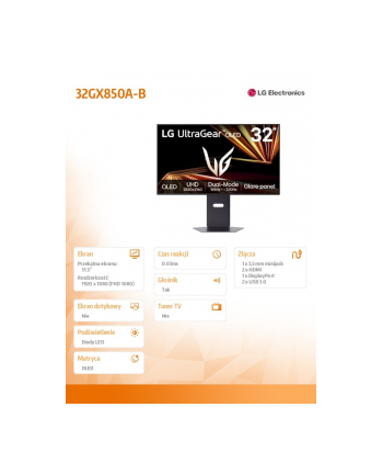 lg electronics Monitor UltraGear OLED GX8 32GX850A-B nr 2