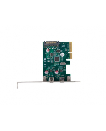 lanberg Karta sieciowa PCI EXPRESS X1 -> 2X USB-C 3.2 GEN 2X1 led low profile