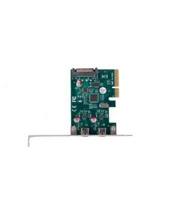 lanberg Karta sieciowa PCI EXPRESS X1 -> 2X USB-C 3.2 GEN 2X1 led low profile nr 1