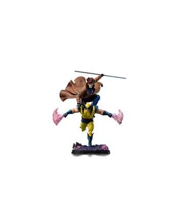 Iron Studios Marvel Deluxe Art Scale Statue 1/10 X-Men'97 Gambit & Wolverine 29cm