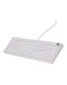 Genesis Thor 404 biała RGB Gateron Yellow Pro klawiatura mechaniczna | Qwerty | USB | 11 klawiszy multimedialnych | podświetlenie RGB | Gateron Yellow Pro | Hot-Swap | biała - nr 6