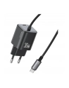 usams Ładowarka sieciowa JC Series CC264 30W GaN Fast Charger wbudowanykabel USB-C czarna - nr 1
