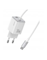 usams Ładowarka sieciowa JC Series CC264 30W GaN Fast Charge wbudowany kabel USB-C biała - nr 1