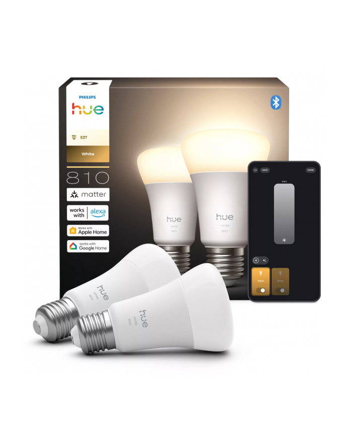 Philips Hue Żarówka LED White A60 E27 810lm główny