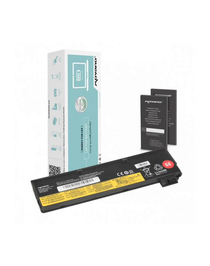 movano Bateria 45N1126 45N1127 do Lenovo ThinkPad T440 T450s X240 X260 L450 L460 - 2000 mAh (22 Wh) główny
