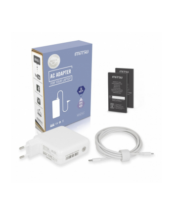 mitsu Zasilacz ładowarka do laptopa 87W USB-C 5V-9V-12V-15V/3A, 20V/3.25A, 20.2V/4.3A PD