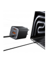 usams Ładowarka sieciowa JC Series CC266 65W GaN Fast Charger wbudowanykabel USB-C czarny - nr 3