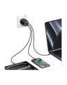 usams Ładowarka sieciowa JC Series CC266 65W GaN Fast Charger wbudowanykabel USB-C czarny - nr 5