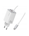 usams Ładowarka sieciowa JC Series CC266 65W GaN Fast Charger wbudowanykabel USB-C biała - nr 1