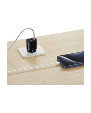 usams Ładowarka sieciowa T65 33W Fast Charging 1xUSB-C 1xUSB-A czarna