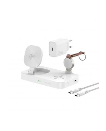 4Smarts 540994 ładowarka do urządzeń przenośnych Słuchawki, Smartfon, Smartwatch Biały DC, USB Bezprzewodowe ładowanie Szybkie ładowanie Wewnętrzna nr 2