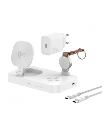 4Smarts 540994 ładowarka do urządzeń przenośnych Słuchawki, Smartfon, Smartwatch Biały DC, USB Bezprzewodowe ładowanie Szybkie ładowanie Wewnętrzna nr 1