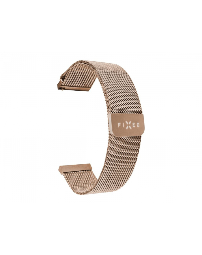Mediolański Pasek Fixed Mesh Strap 18mm Do a, Różowozłoty główny