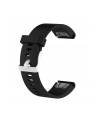 Silikonowy pasek Fixed Silicone Strap do Garmin QuickFit 20mm, czarny - nr 2