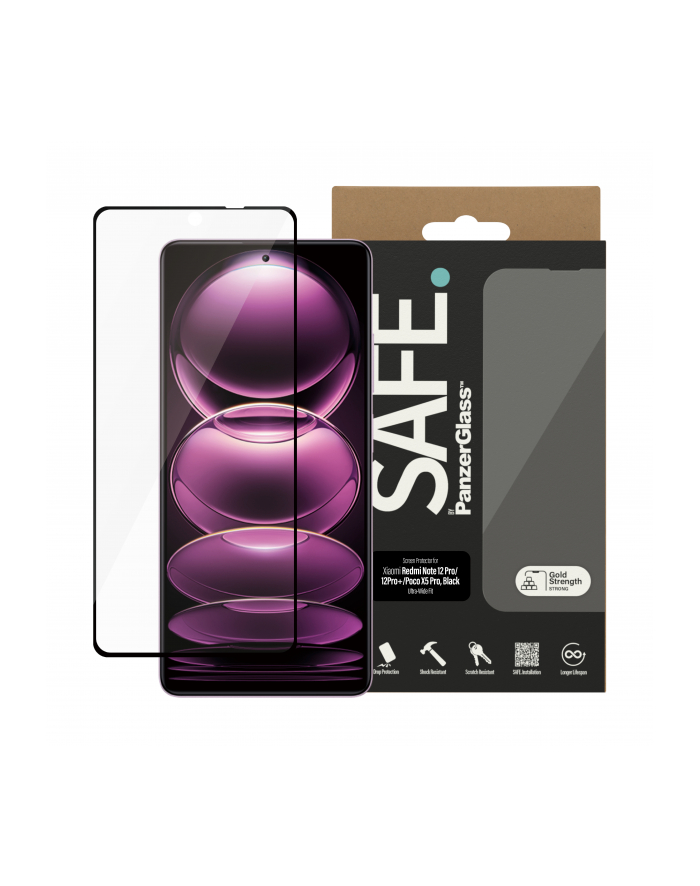 Panzerglass Szkło Hybrydowe Safe By Ultra Wide Fit Do Xiaomi Redmi Note 12 Pro 5G Poco X5 główny