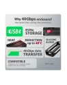 axagon Obudowa zewnętrzna aluminiowa EEM2-40G USB4 Gen 3x2 M.2 SSD NVMe 40Gbps passive, USB-C cable, silicon sleeve - nr 15