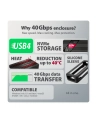 axagon Obudowa zewnętrzna aluminiowa EEM2-40G USB4 Gen 3x2 M.2 SSD NVMe 40Gbps passive, USB-C cable, silicon sleeve - nr 46