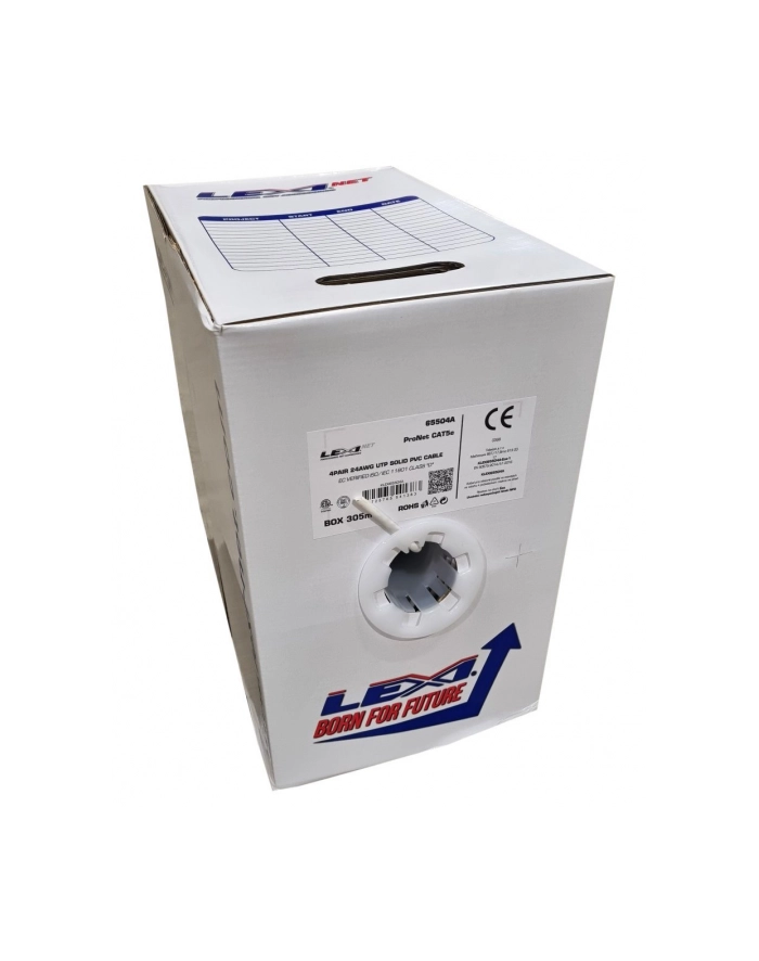 Lexi-Net Kabel UTP Cat5E, przewód, PVC, biały, 305m, pudełko (KLEXI65504AW) główny