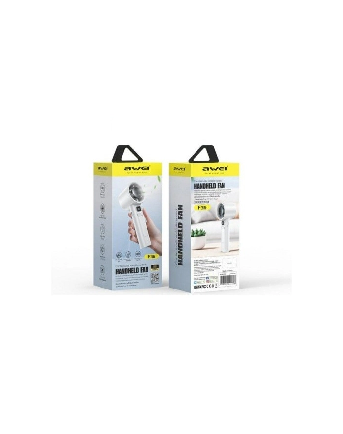 awei Mini wiatrak wentylator reczny F36 2200mAh biały główny