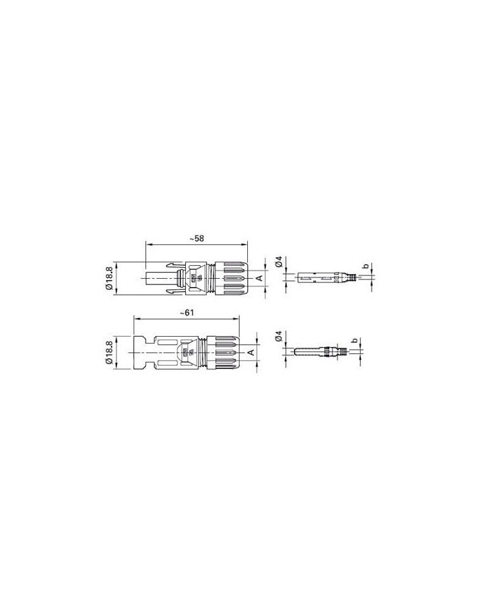 Stäubli Komplet Gniazdo Wtyk MC4 Multi-Contact 4/6I-UR 5.5-7.4mm MCPVKBT_KST46XUR_KPL główny