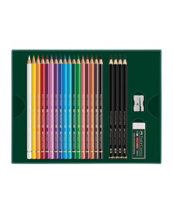 Faber Castell Zestaw Kredki Polychromos + Ołówki Pitt Graphite Matt 23szt.
