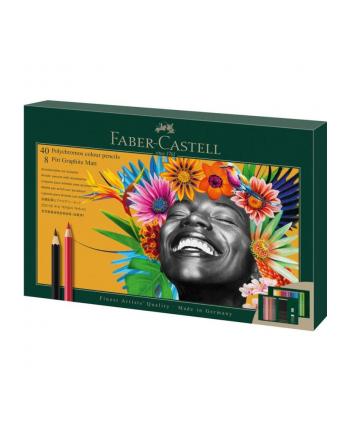 Faber-Castell Zestaw Prezentowy: Kredki Polychromos I Ołówki Pitt Graphite Mat 50 Elementów
