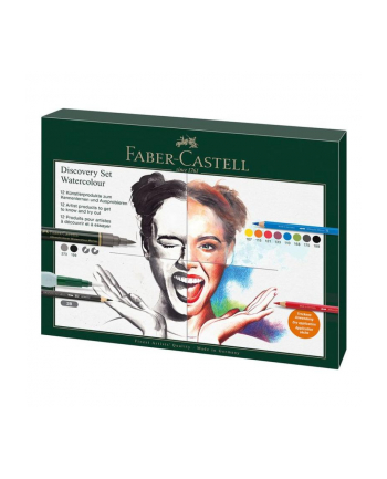 Faber-Castell Zestaw Artystyczny Try It Media Akwarelowe Kredki + Pisaki A.Durer Ołówek Pędzelek 12 Elementów