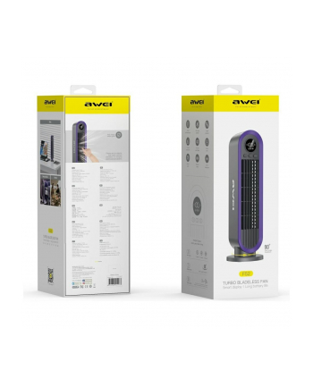 awei Wiatrak wentylator F52 kolumnowy 3600mAh szary