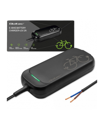 qoltec Ładowarka do roweru elektrycznego 36V | 42V | 2A | przewód otwarty bez wtyczki