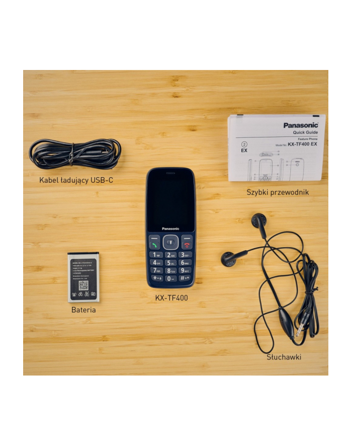 panasonic Telefon komórkowy KX-TF400EXC niebieski główny