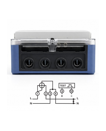 qoltec Jednofazowy miernik zużycia energii | 230V | 5(60)A | LCD