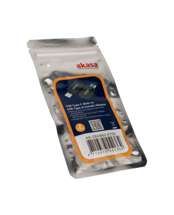 AKASA  ADAPTER USB USB-A - USB-C (AK-CBUB62-KT02) (AKCBUB62KT02)  (AKCBUB62KT02)