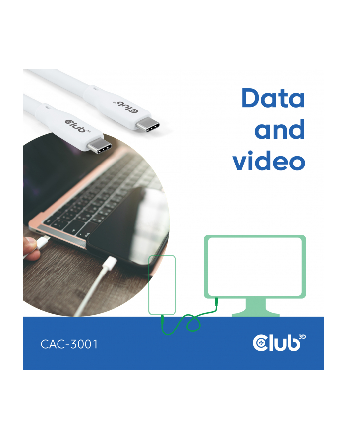 Club3D USB-C 2 m (CAC3001) główny