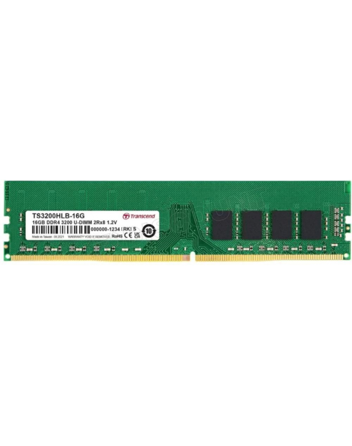 Pamięć Transcend 16 GB / DDR4 3200 / U-DIMM / 2Rx8 / 1Gx8 / CL22 / 1.2 główny