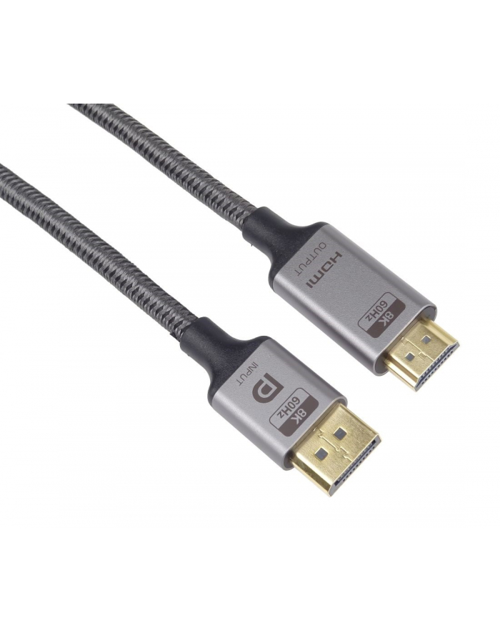Premiumcord Kabel DisplayPort 1.4 do HDMI2.1 dla 8K@60Hz, 4K@144Hz, 2m główny
